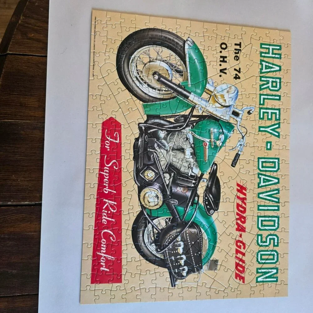 Classic Wheels Hydra-Glide Motorcycle Puzzle Three Daughters Ltd.‎ Vintage